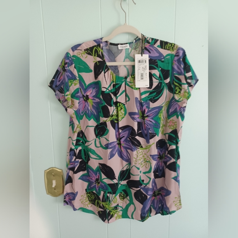 Gerry Weber Blouse Purple Multicolored  Size 12 100% Viscose